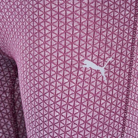 Puma Womens Sz XL "All Eyes On Me" Tights Full Length Italian Plum Jacquard $55 - Picture 3 of 4